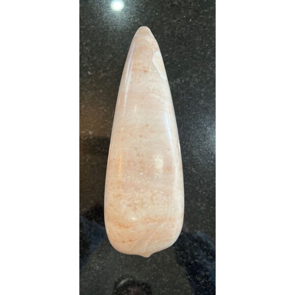 Vintage Handmade Quartz Polar Bear Sculpture Signed By The Artist 7/17/78 Pink S - Picture 3 of 10